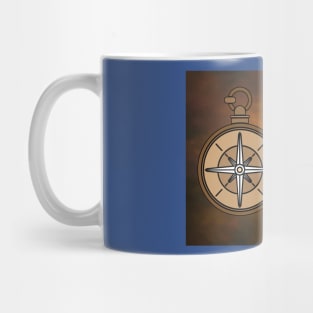 Old Retro Compass Signpost Viking Mug